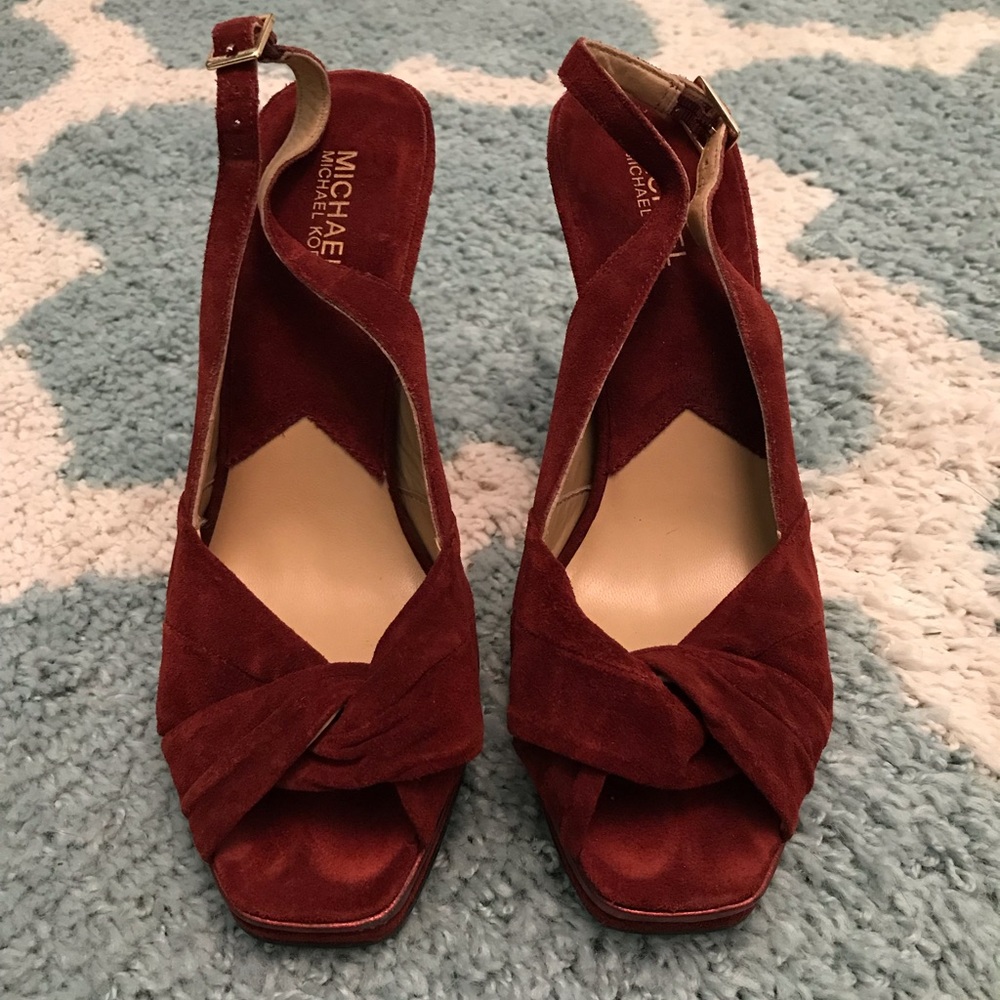 Michael Kors suede sling backs
